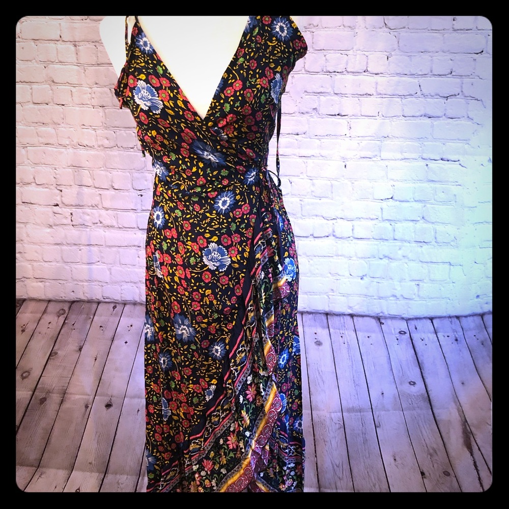 SOLD Sexy, colorful wrap dress